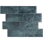 vidaXL : Carrelage pour métro, 50 pièces, bleu-vert, 29 x 21 cm, en polyuréthane et PET