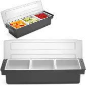 Hendi Boîte à ingrédients Bar Up, 3 récipients pour aliments ou épices, en plastique