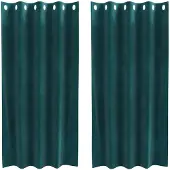 vidaXL Rideaux occultants 2 pcs vert foncé 140 x 175 cm velours