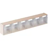 Lockweiler Magasin transparent blanc L600xP91xH113mm 6xGr.B PS