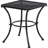 Outsunny Table de jardin Table d'appoint Métal Noir
