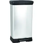Curver Corbeille à papier DECO BIN 50 l noir/argent métallisé