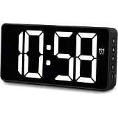 Hama Digitaler Wecker Bali, mit Temperaturanzeige, Nachtmodus, Schwarz (00185896)