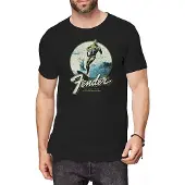 Fender T-Shirt Surfer Homme Noir - Taille L