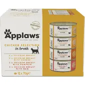 Applaws Chicken Multipack Cat Snack 70g 16 Units Blanc