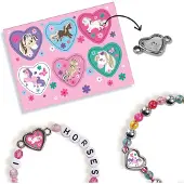 SES Creative Bijoux pour enfants - J'aime les chevaux - Atelier de bijoux - Jaune - Multicolore - à partir de 5 ans
