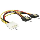 DeLOCK - Adaptateur secteur - alimentation interne 4 plots (M) pour alimentation SATA (R) - 5 / 12 V - 20 cm