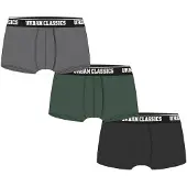 Urban Classics Boxers gris clair / vert foncé / noir / blanc
