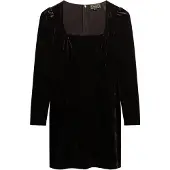 Superdry pour femme. W8011984A Robe en velours marron (XS), Casuel, Fête, Classique, Polyester, Manche longue