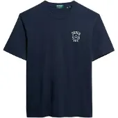 Superdry T-Shirt marine / blanc
