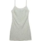 Superdry Printed Cami Mini Sleeveless Short Dress Beige M Femme