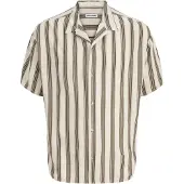 Jack & Jones Chemise 'JJEJeff' crème / marron / noir