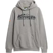 Superdry Homme Sweat à Capuche Outdoor Scene Coupe Décontractée Grey Taille: L