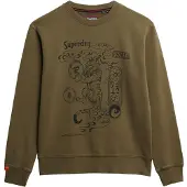Superdry Sweat-shirt 'Tokyo Narrative' olive / noir
