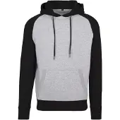Build Your Brand Raglan Hoodie Noir,Gris S Homme