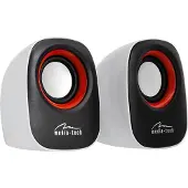 Mediatech MT3137W Haut-parleur Noir, Blanc Câblé 6 W