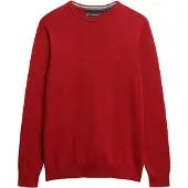 Superdry pour homme. M6110691A Pull Essentials rouge (XXL), Casuel, Coton