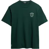 Superdry T-Shirt vert foncé / blanc