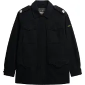Superdry pour femme. W5011938A Veste de campagne avec ornements noir (M), Casuel, Coton