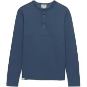 Superdry Slub Grandad Long Sleeve T-shirt Bleu S Homme
