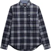 Superdry Chemise marine / marron / blanc