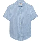 Superdry Chemise 'Riviera' bleu clair / blanc