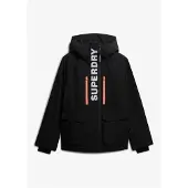 Superdry pour femme. WS110181A Veste de ski freestyle Ultimate noir (XS), Casuel, Sport, Polyester, Neige