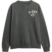 Superdry pour homme. M2014012A Vintage Athletic Crew Sweatshirt gris foncé (XXL), Casuel, Coton
