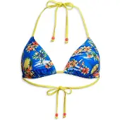 Superdry pour femme. W3010397A Maillot de bain triangle avec bretelles bleues (M), Beachwear, Polister recyclé, Durable