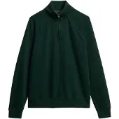 Superdry pour homme. M2014309A Essential Logo Raglan Henley pull vert (S), Casuel, Viscose