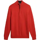 Superdry Wool Blend Half Zip Sweater Orange M Homme