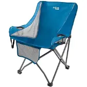 Aktive Folding Camping With Cup Holder & Pocket Chair Bleu 64 x 73 x 8 cm