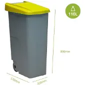Denox Conteneur à Roulettes 23450.102 110l