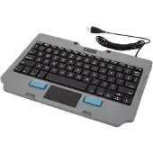Gamber-Johnson 7160-1449-00, QWERTY, US English, Touchpad, , Noir, Gris, Polycarbonate (PC), Caoutchouc