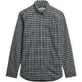 Superdry pour homme. M4011042A Chemise Oxford à carreaux Premium marine (XL), Casuel, Coton, Manche longue