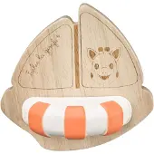 Sophie de Giraf Jouet Pour le Bain - So Pure - Bateau - Bois/Ca - - UneTaille - Jouet Pour Le Bain