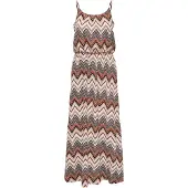 ONLY Robe d’été 'Winner' marron / vert / blanc