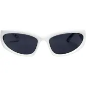 Superdry Femme Logo Gravé Sport Wrap Lunettes De Soleil, Blanc &amp; Noir