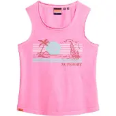 Superdry Femme Débardeur Rayé à Encolure Dégagée Outdoor Pink Taille: 42
