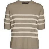 Vero Moda Pull-over 'VMSaba' camel / blanc