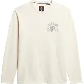 Superdry T-Shirt 'Athletic Essentials' gris / blanc naturel