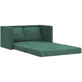 vidaXL Canapé-lit 2 en 1 vert foncé 122x204x55 cm velours