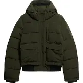 Superdry pour femme. W5011907A Blouson bomber Everest vert (M), Casuel, Polyester