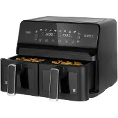 Uni-T Teesa TSA8089 Friteuse à double chambre 8 l, 2700 W, noir