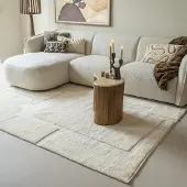Studio Clarice Tapis en laine – Judith Pebble Crème | 200x290cm | Rectangulaire | Pile haute