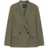 BOSS Blazer Regular en crêpe stretch à rayures tennis