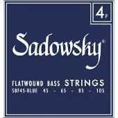 Sadowsky Blue Label SBF 45 Stainless Steel Flatwound 45-105 jeu de cordes pour basse électrique
