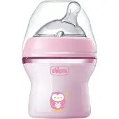 Chicco biberon NATURAL FEELING PP tétine silicone débit lent PINK 0m+ (150 ml)