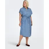 ONLY Carmakoma Robe-chemise 'CARPema Hannover' bleu denim