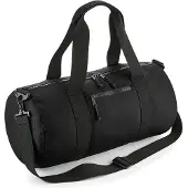 Bagbase BG284 | Sac en tonneau recyclé, 50 x 25 x 25 cm - Couleur : Noir - Taille : 50 x 25 x 25 cm